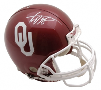 Adrian Peterson autographed Oklahoma Sooners full size helmet