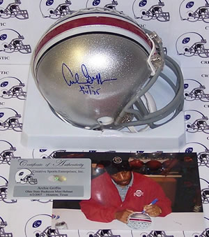 Archie Griffin autographed Ohio State Buckeyes mini helmet