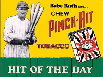 Babe Ruth Tobacco Tin Sign