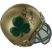 Brian Kelly autographed Notre Dame SHAMROCK mini helmet