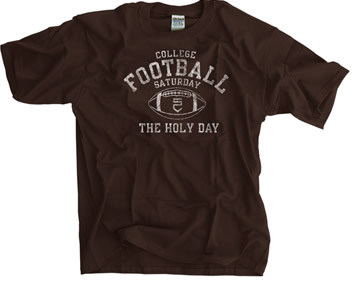 College football Saturday Holy Day brown shirt