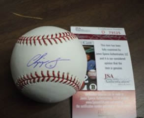 Chipper Jones autographed MLB baseball with COA