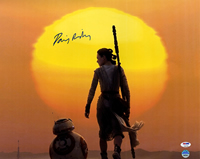 DAISY RIDLEY SIGNED REY WITH BB-8 UNDER MOON 16X20 PHOTO