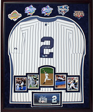Derek Jeter Autographed Framed Baseball Jersey