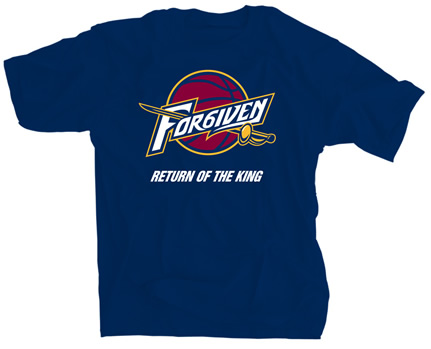 Cleveland Forgiven FOR6IVEN The Return of the King Navy T-shirt