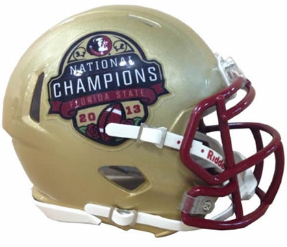 FSU Florida State Seminoles 2013 BCS National Champs Riddell Speed Mini Helmet