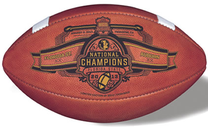 Wilson Official Leather FSU Florida State Seminoles 2013 BCS National Champs NCAA Football - F1005