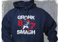 Gronk Smash Patriot Football Hoodie Sweat Shirt