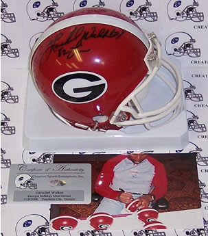 Herschel Walker autographed Georgia Bulldogs mini helmet