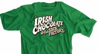 Irish Chocolate and the Sack Factory Irish Green shirt