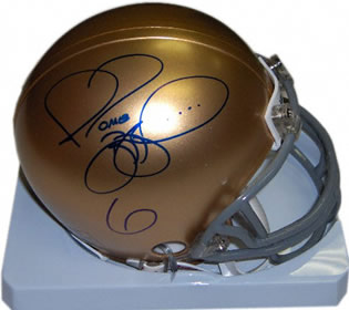 Jerome Bettis signed Notre Dame mini helmet