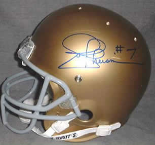 Joe Theismann signed Notre Dame mini helmet
