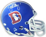 John Elway autographed Denver Broncos throwback mini helmet