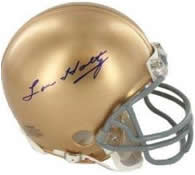 Lou Holtz signed Notre Dame Mini Helmet