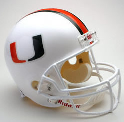 Miami Hurricanes Full Size Replica Helmet