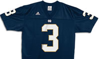 Michael Floyd Notre Dame navy Adidas jersey