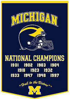Michigan Wolverines Dynasty Banner Wool