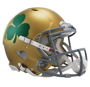 Notre Dame Shamrock Authentic Speed Riddell Full Size Helmet
