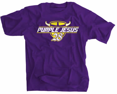 Purple Jesus 28 Minnesota Football Shirt