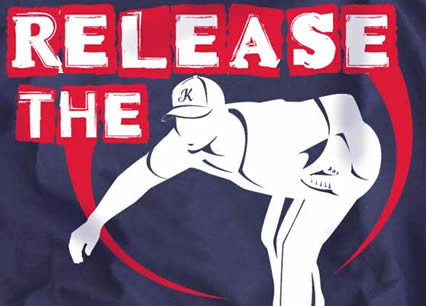 Release the K Game Over BOSTON Baseball Navy shirt
