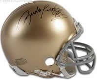 Rudy Ruettiger signed Notre Dame mini helmet