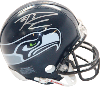 Russell Wilson autographed Seattle Seahawks mini helmet