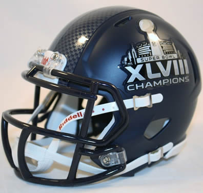 Seattle Seahawks Super Bowl 48 Mini Helmet