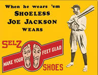 Shoeless Joe Jackson Tin Sign