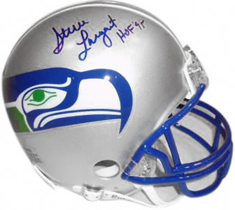 Steve Largent autographed Seattle Seahawks mini helmet