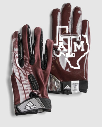Texas A&M Football Adidas Receiver Gloves