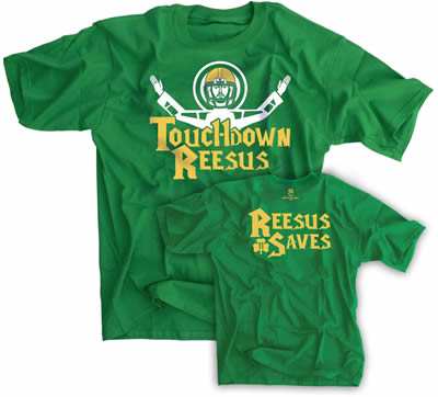 Touchdown Reesus Reesus Saves Irish Green Shirt