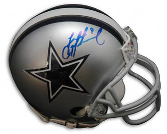 Troy Aikman autographed Dallas Cowboys mini helmet